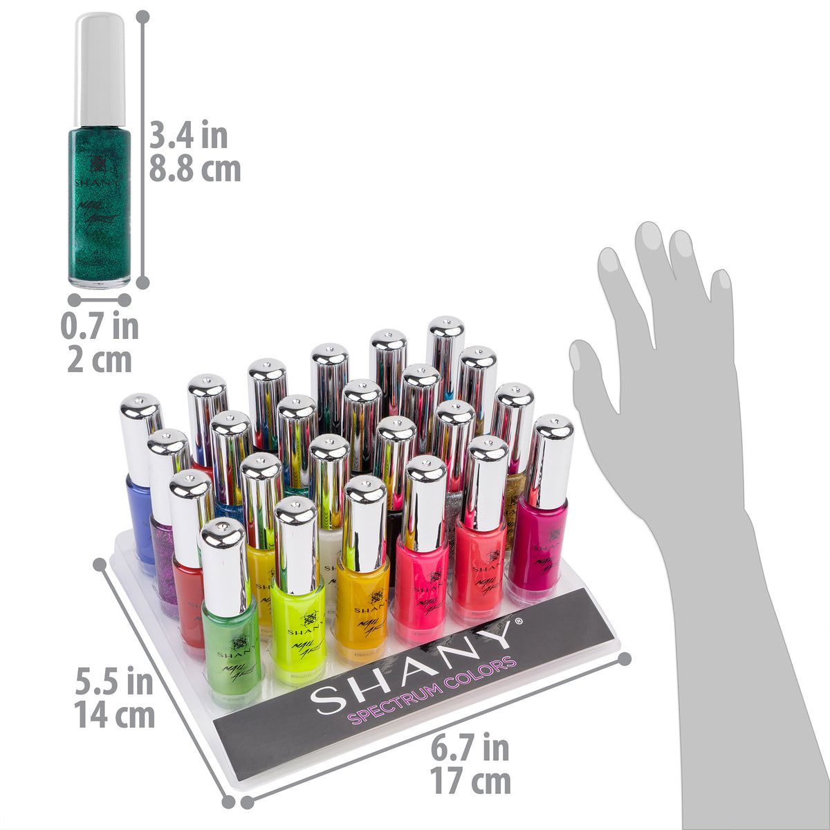 Nail Art Polish Set – 24 Colors Quick Dry Formula - SPECTRUM - ITEM# SH-NP24-N - Best seller in cosmetics NAIL POLISH category
