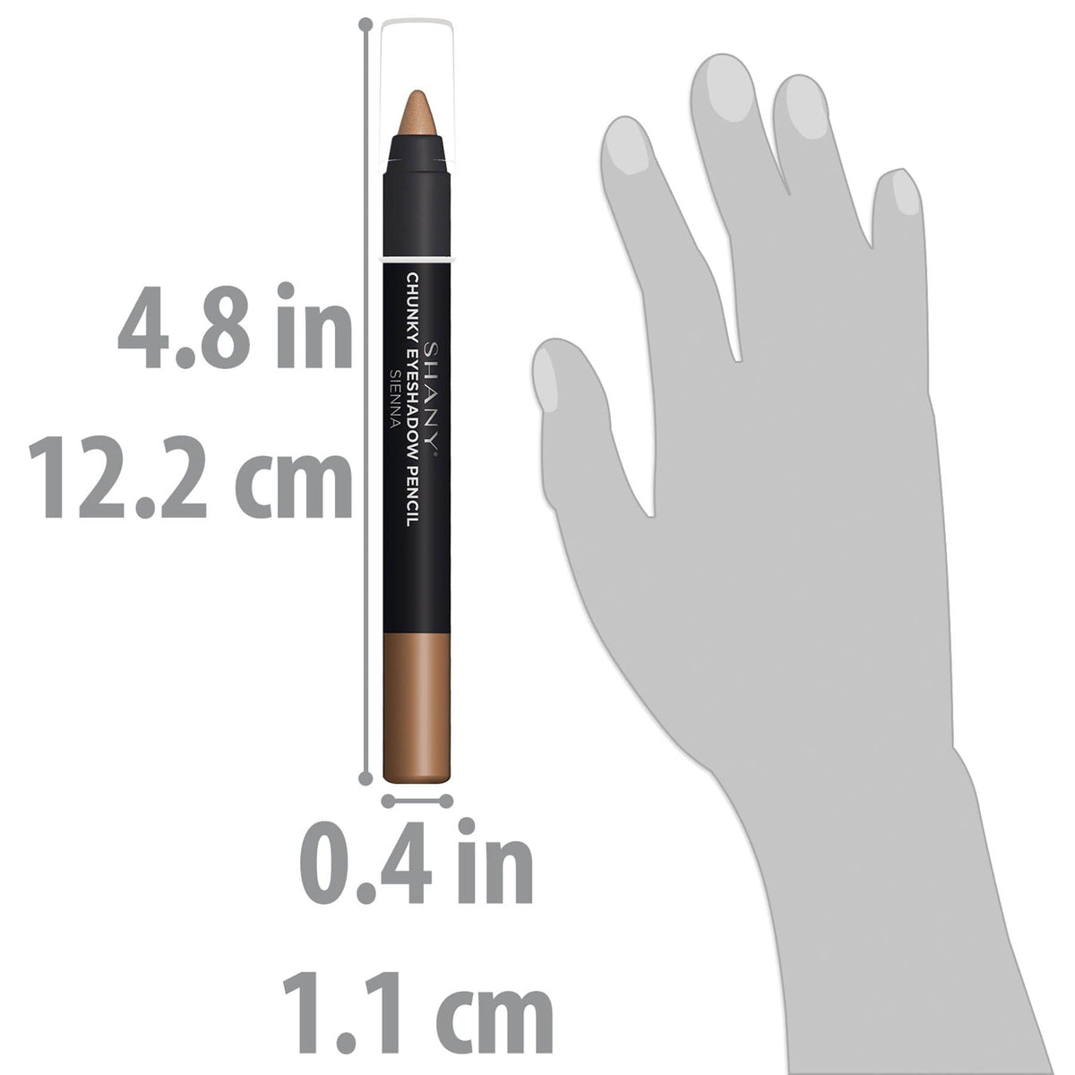 SHANY CHUNKY EYESHADOW EYE PENCIL - SIENNA - SIENNA - ITEM# SH-P003-08 - Best seller in cosmetics EYELINER category