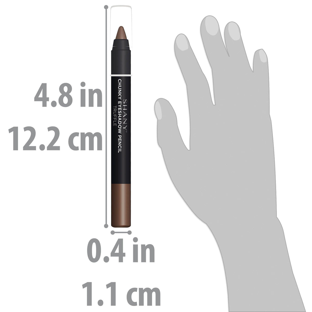 SHANY CHUNKY EYESHADOW EYE PENCIL - TRUFFLE - TRUFFLE - ITEM# SH-P003-10 - Best seller in cosmetics EYELINER category