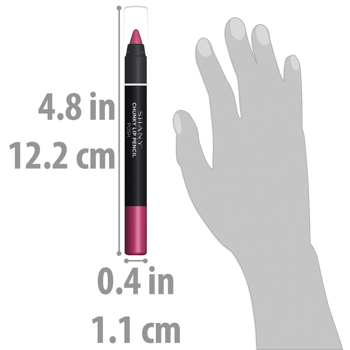 SHANY CHUNKY LIPSTICK LIP PENCIL - POSH - POSH - ITEM# SH-P003-13 - Best seller in cosmetics LIP LINERS category