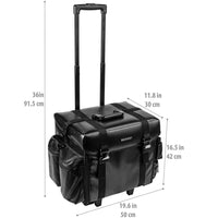 SHANY Makeup Artist Soft Rolling Case - HEADTURNER - HEAD TURNER - ITEM# SH-P40-BK - Best seller in cosmetics ROLLING MAKEUP CASES category