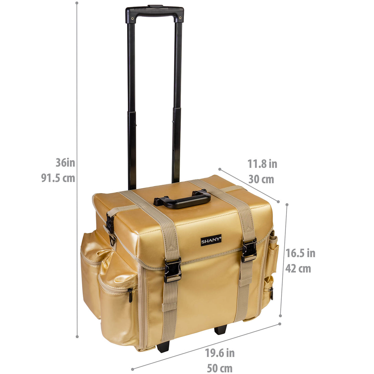 SHANY Makeup Artist Soft Rolling Case - Gold Medal - GOLD MEDAL - ITEM# SH-P40-GL - Best seller in cosmetics ROLLING MAKEUP CASES category