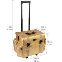 SHANY Makeup Artist Soft Rolling Case - Gold Medal - GOLD MEDAL - ITEM# SH-P40-GL - Best seller in cosmetics ROLLING MAKEUP CASES category