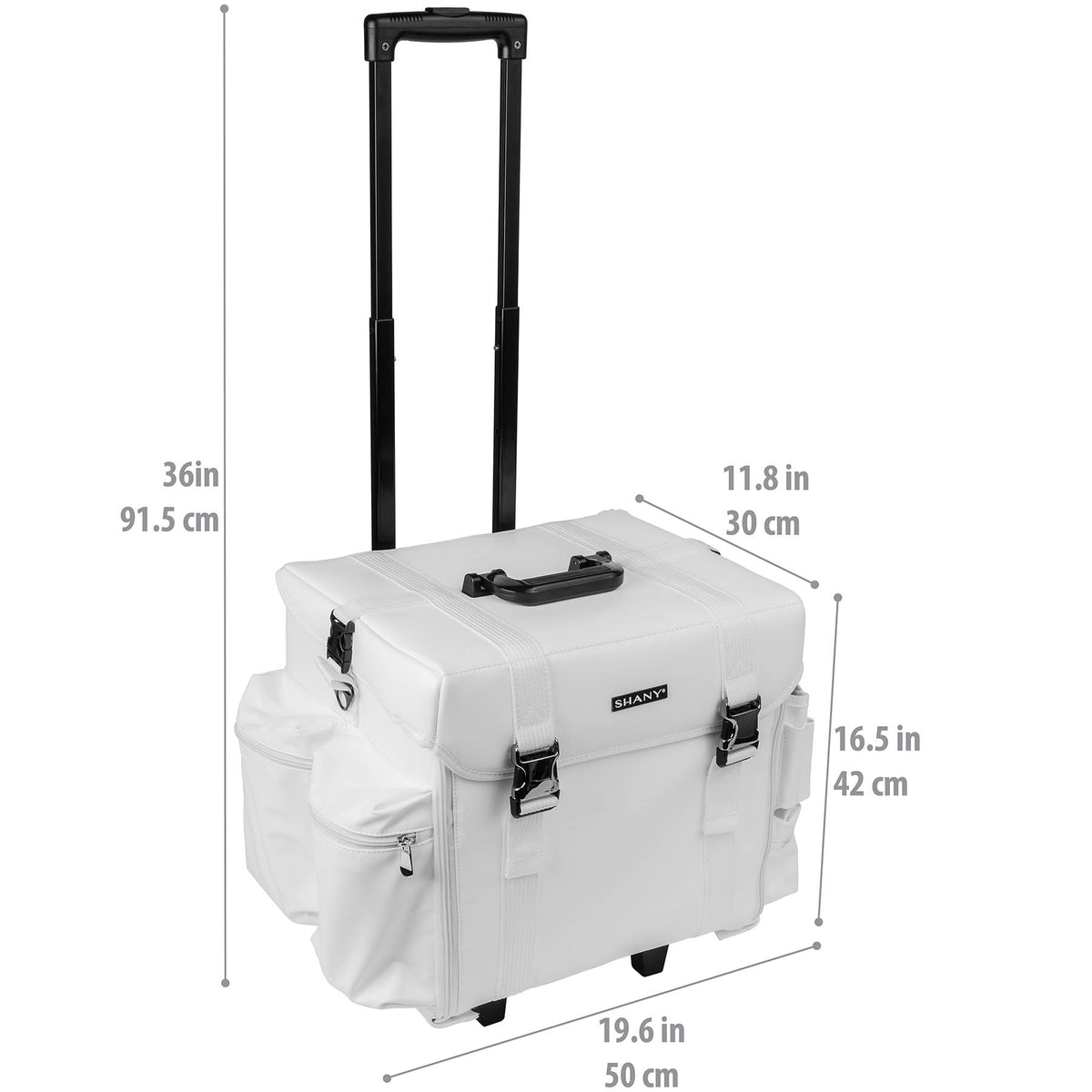 SHANY Makeup Artist Soft Trolley Case- Frozen Yogurt - FROZEN YOGURT - ITEM# SH-P40-WH - Best seller in cosmetics ROLLING MAKEUP CASES category