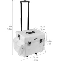 SHANY Makeup Artist Soft Trolley Case- Frozen Yogurt - FROZEN YOGURT - ITEM# SH-P40-WH - Best seller in cosmetics ROLLING MAKEUP CASES category