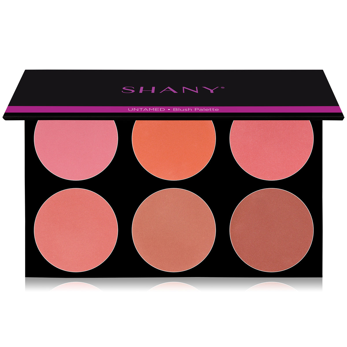 SHANY Velvet Matte Blush Supersized Makeup Blush Palette, Super Pigmented Face Colour for Cheeks, Buildable Nude Pink Bronze and Peach Shades, Long Lasting Cosmetics Palette - Untamed - SHOP UNTAMED - BLUSH - ITEM# SH-PL006-BIG