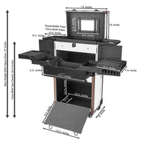 SHANY REBEL ALPHA Series Trolley Makeup Case - White - WHITE - ITEM# SH-REBEL-ALPHA-WH - Best seller in cosmetics ROLLING MAKEUP CASES category