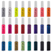 SHANY Nail Art Set Nail Polish - Glitter, Metallic , Pearls, Neon and Matte Nail Polish Nail Art Drawing Decoration Set With Built-in Thin Nail Art Brush - 24 Famous Colors Nail Polish Bulk - SHOP MULTI-COLORED - NAIL POLISH - ITEM# SH0024NP-01