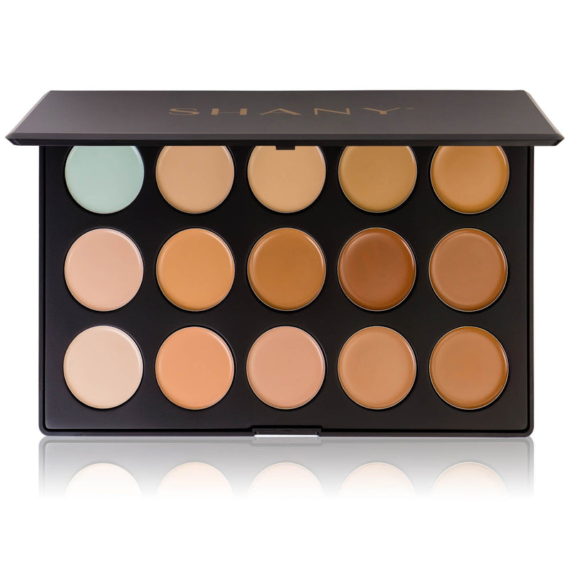 SHANY CONTOUR CAMO Professional Cream Foundation , Foundation Primer ,Camouflage Concealer Makeup Palette - 15 Color Face Palette - SHOP  - FOUNDATION - ITEM# SHANY0015