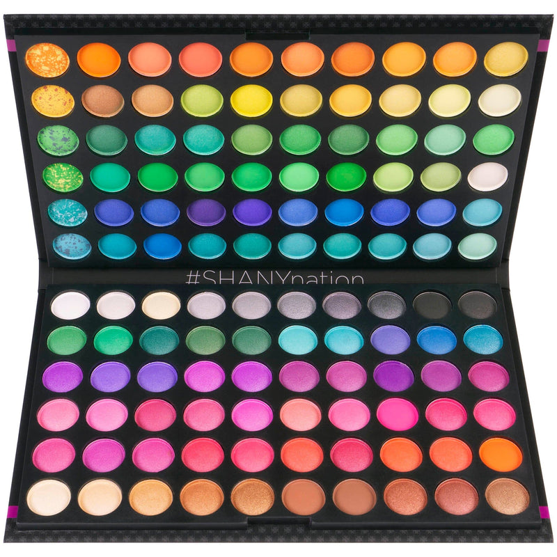 SHANY Highly Pigmented Eye Makeup Palette, 120 Matte Shimmer Metallic Eyeshadow Pallet with Long Lasting and Blendable Natural Colors - Classic Neon - SHOP NEON - EYE SHADOW SETS - ITEM# SHANY120