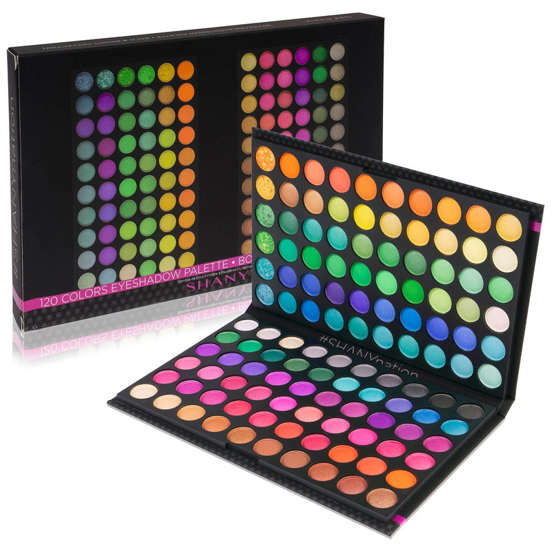 SHANY 120 Colors Professional Eye shadow Palette - Neon -  - ITEM# SHANY120 - Multicolor eye makeup palettes glitter eyeshadow,Cream color professional women salon accessories,Makeup set, kids makeup, teen makeup, unicorn set,Make up kit, makeup palette, mermaid makeup set,holiday gift cosmetics box train case gift set kit - UPC# 753182317410