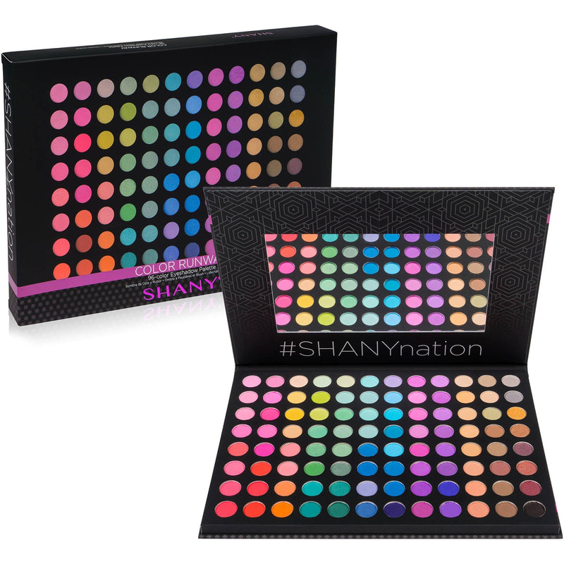 SHANY 96 Colors Pro Runway Eye shadow Palette Matte - RUNWAY - ITEM# SHANY96 - Multicolor eye makeup palettes glitter eyeshadow,Cream color professional women salon accessories,Makeup set, kids makeup, teen makeup, unicorn set,Make up kit, makeup palette, mermaid makeup set,holiday gift cosmetics box train case gift set kit - UPC# 753182317403