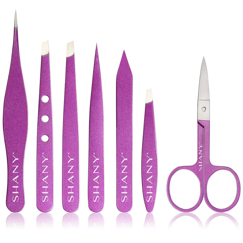 SHANY Seventh Heaven Mani/Pedi Tweezer Set -  - ITEM# SH-MANI-7 - Tweezers eyebrows precision set professional set,Stainless steel plucking hair removing tool best,tweezer blackheads scissor curved shape nail shany,Fine pointed nose ear upper lip facial cheap sharp,Epilator light kit eyelash extensions electronics - UPC# 700645941644