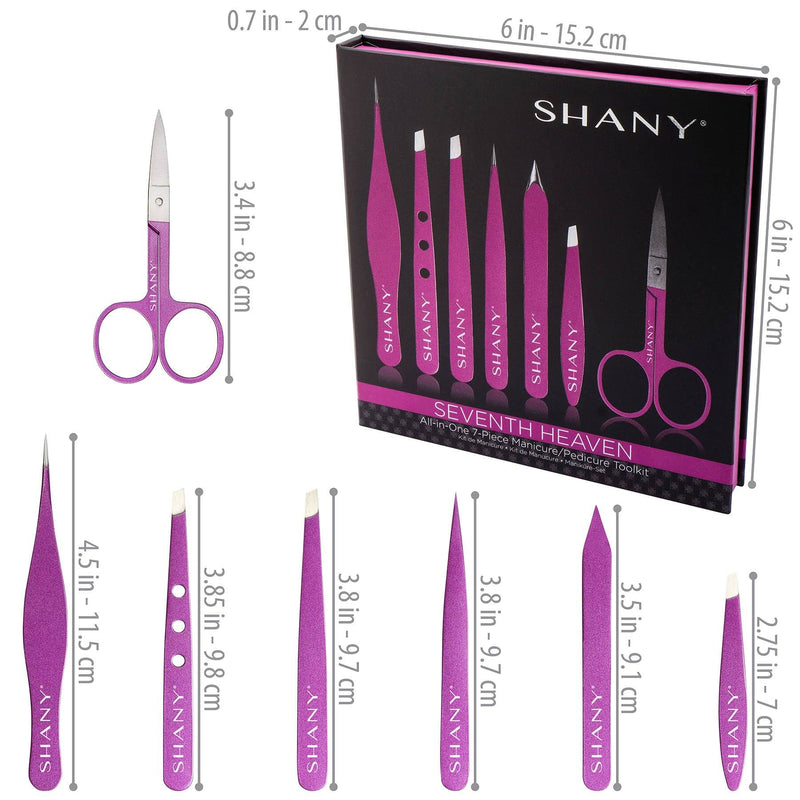 SHANY Seventh Heaven Mani/Pedi Tweezer Set -  - ITEM# SH-MANI-7 - Best seller in cosmetics TWEEZERS category