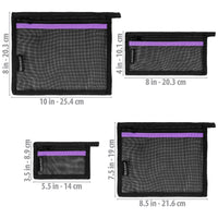 SHANY Mesh Travel Toiletry and Makeup Bag Set - Black -  - ITEM# SH-MB400-BK - Best seller in cosmetics MESH BAGS category