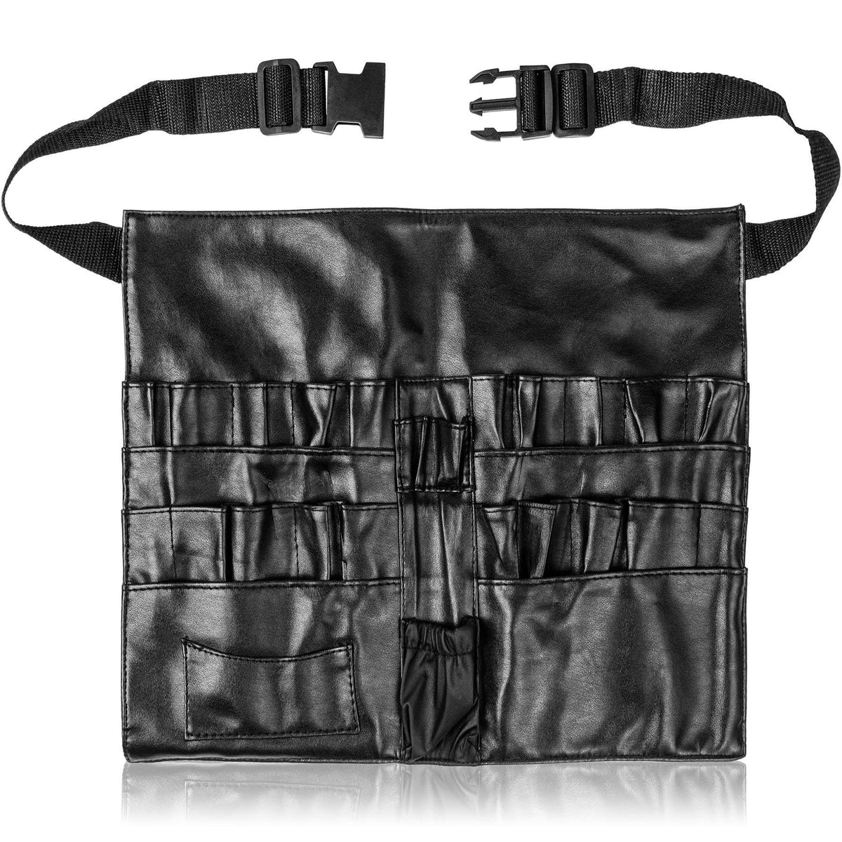 SHANY Urban Gal Collection Professional Makeup Apron - Makeup Artist Brush belt - Leather - SHOP BLACK LEATHER - BRUSH APRONS - ITEM# SH-APRON-01