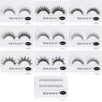 SHANY False Thin Lashes Set - THIN - ITEM# SH-LASH01 - Fake eyelashes natural look glue extension pack,Thick false long volume hair fiber reusable set,Ardell hello beauty yjydada cici adhesive tools,Permanent cheap silk salon professional makeup kit,Temporary high quality multi layer perfect nice - UPC# 030955521473