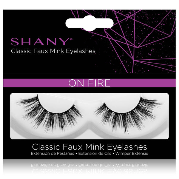 SHANY Classic Faux Mink Eyelashes - Durable Single Pair 3D Reusable Fluffy and Soft Strip Lash with Medium Volume  - ON FIRE - SHOP ON FIRE - BROWS & LASHES - ITEM# SH-LASH110